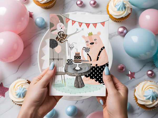 Birthday Tea Party - Custom Greeting Card
