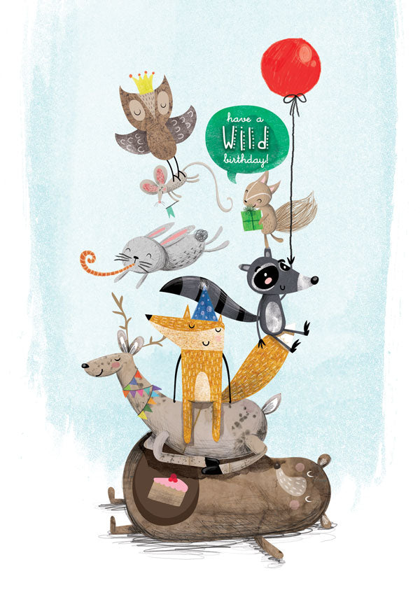 Wild Birthday Adventure - Cute and Customizable Greeting Card