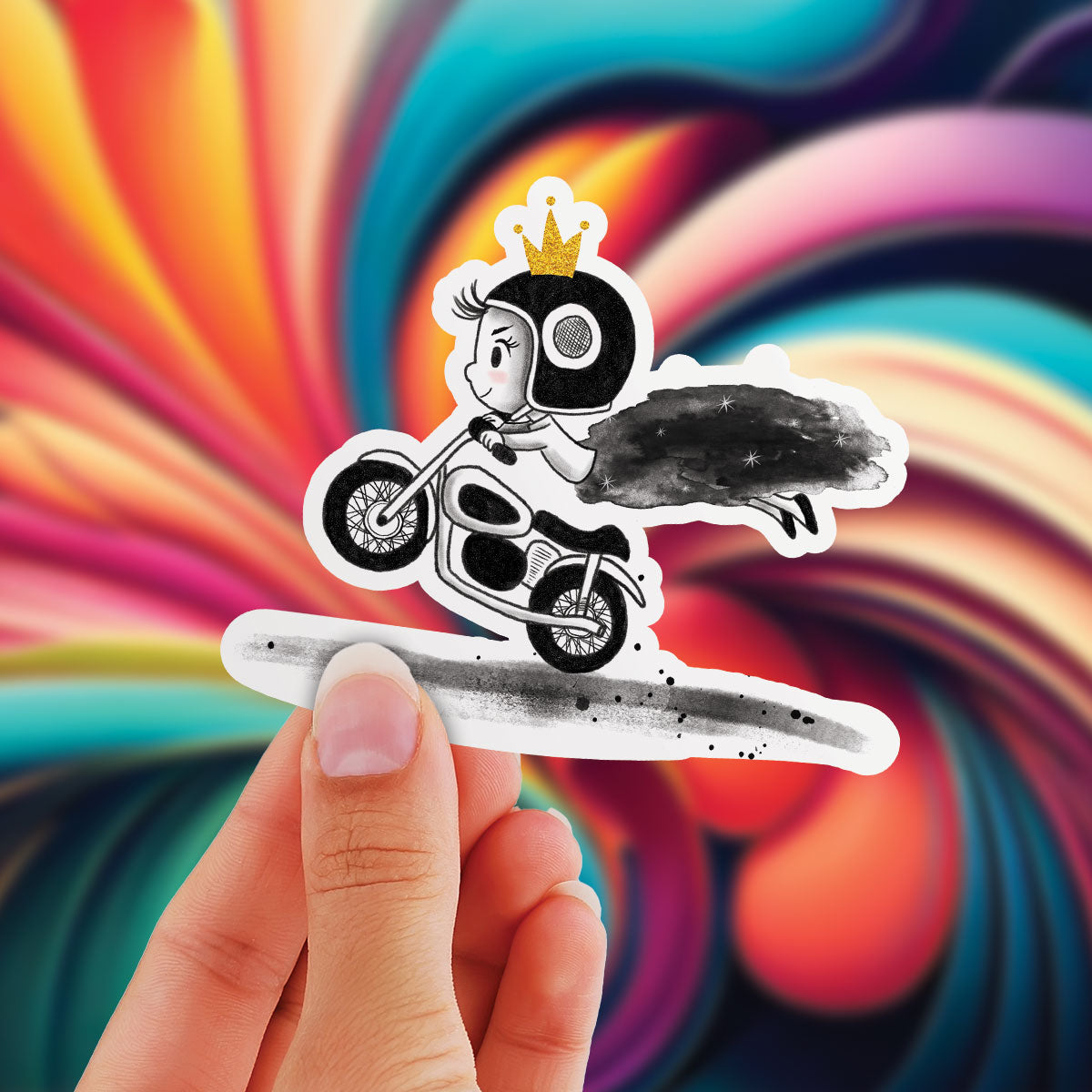 Queen Motorcycle - Vinyl Sticker