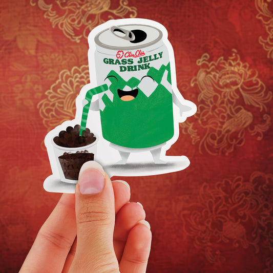 Grass Jelly - Vinyl Sticker