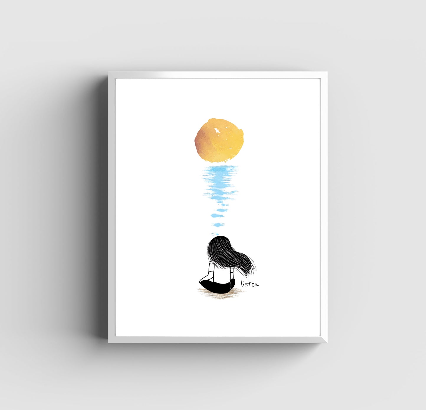 Listen Waves - Art Print