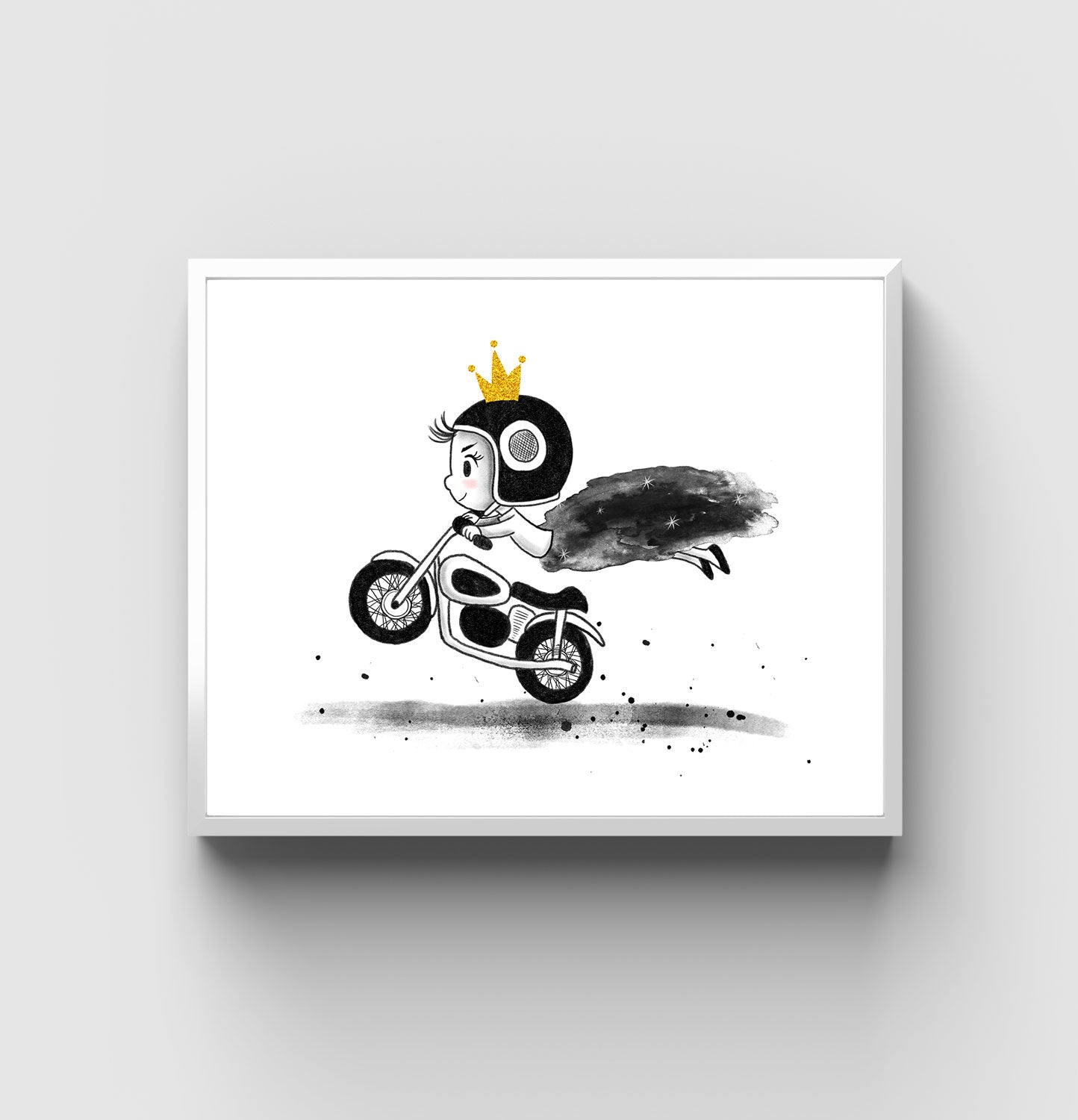 Queen Motorcycle - Art Print