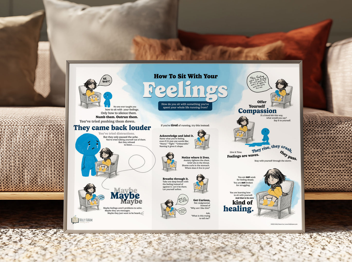 Sit With Your Feelings Poster - Art Print