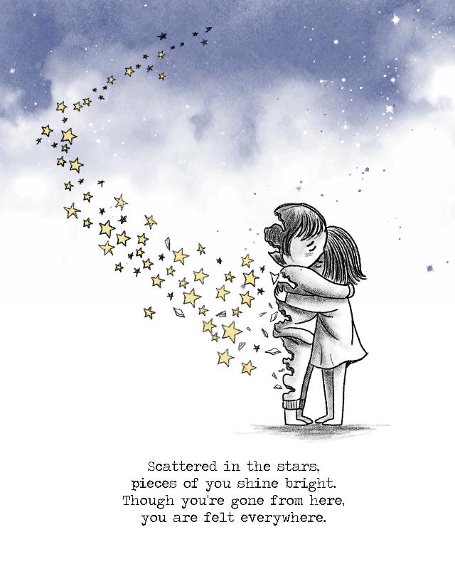Grief Poem Art Print - Pieces of You