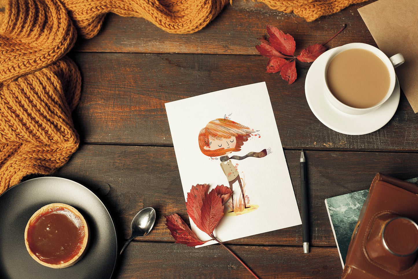Fall Season Art Print - Fall Girl