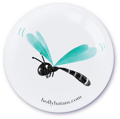 Dragonfly | Happy Right Now | Pinback Buttons