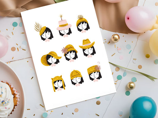 Hat-tastic Birthday Custom Greeting Card