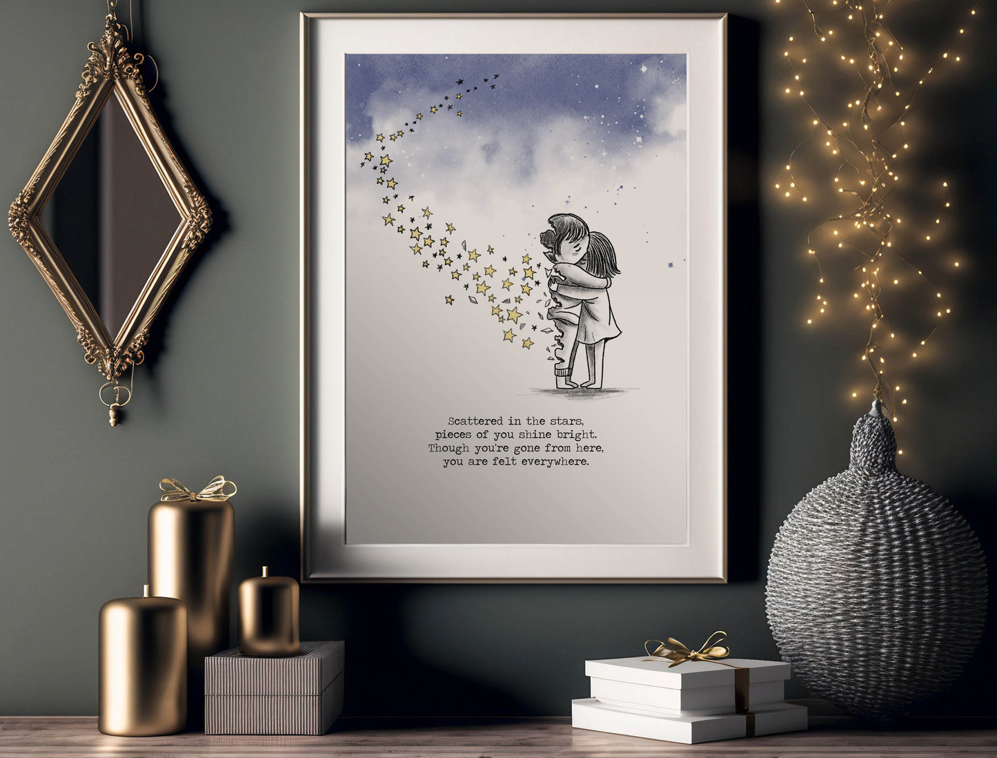 Grief Poem Art Print -  Pieces of You