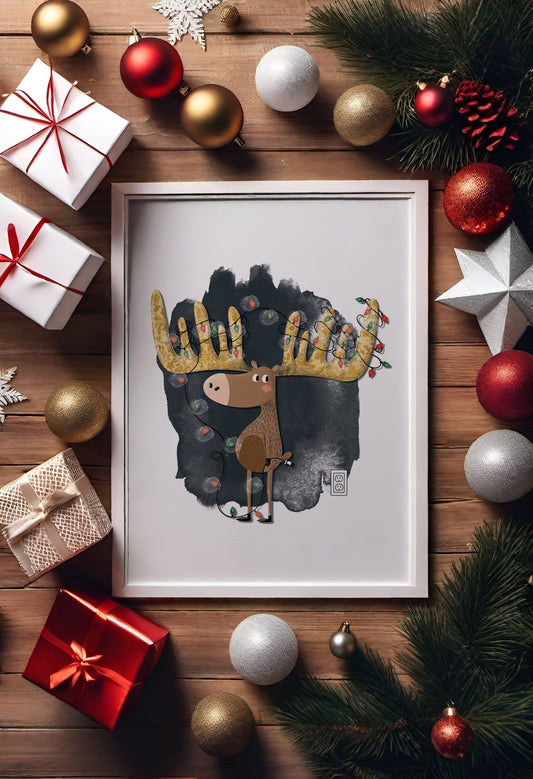 Christmas Reindeer Art Print