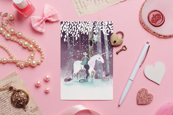 Magical Unicorn Custom Birthday Card