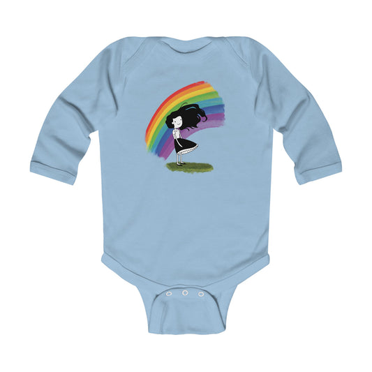 Dear Girl - Rainbow - Infant Long Sleeve Bodysuit