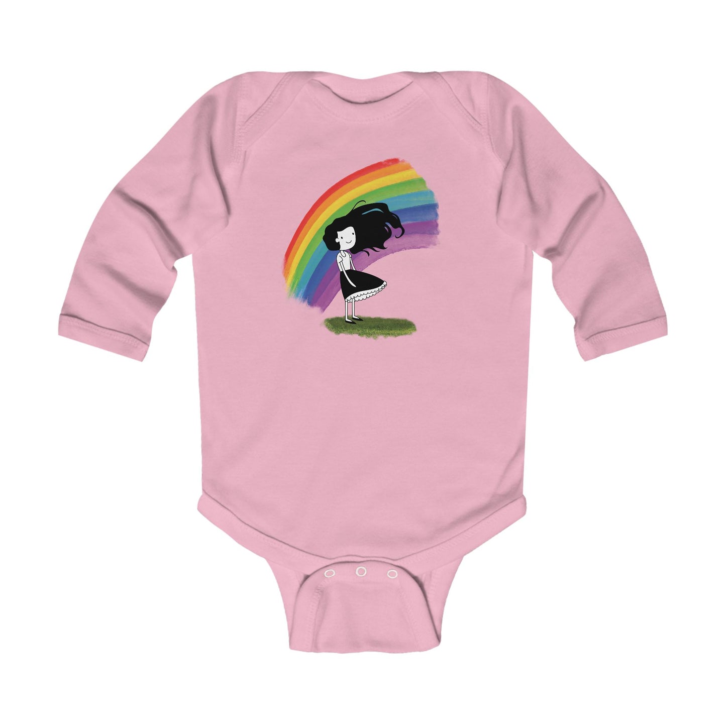 Dear Girl - Rainbow - Infant Long Sleeve Bodysuit