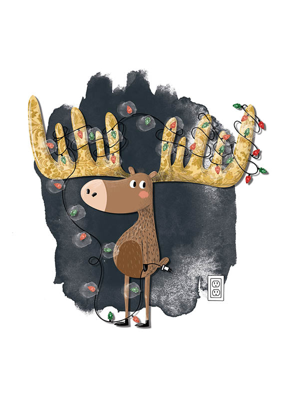 Christmas Reindeer Art Print