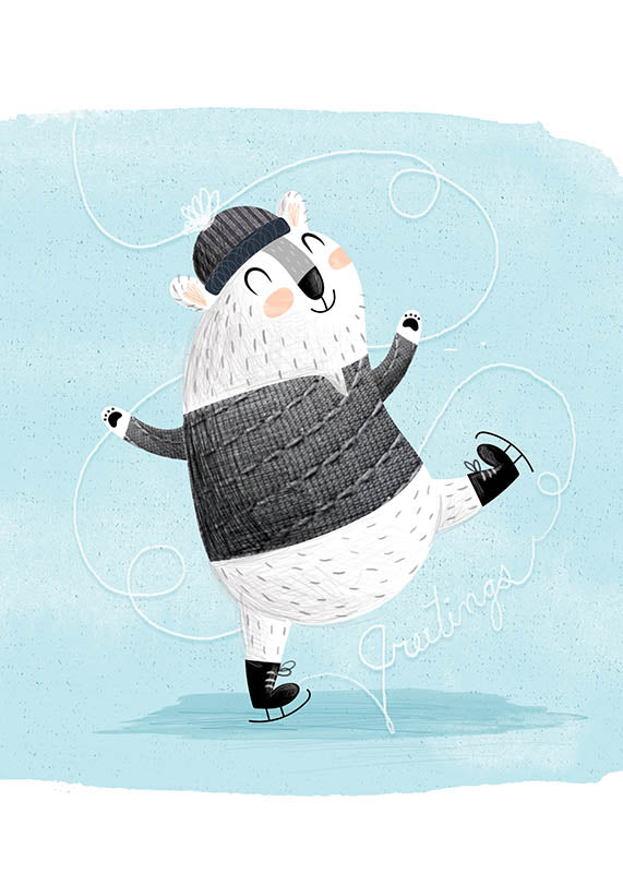 Christmas Polar Bear Art Print