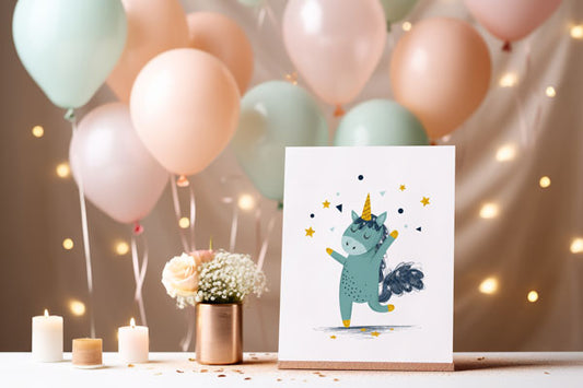 Birthday Unicorn Card - Custom Greeting Card for Unicorn Lovers