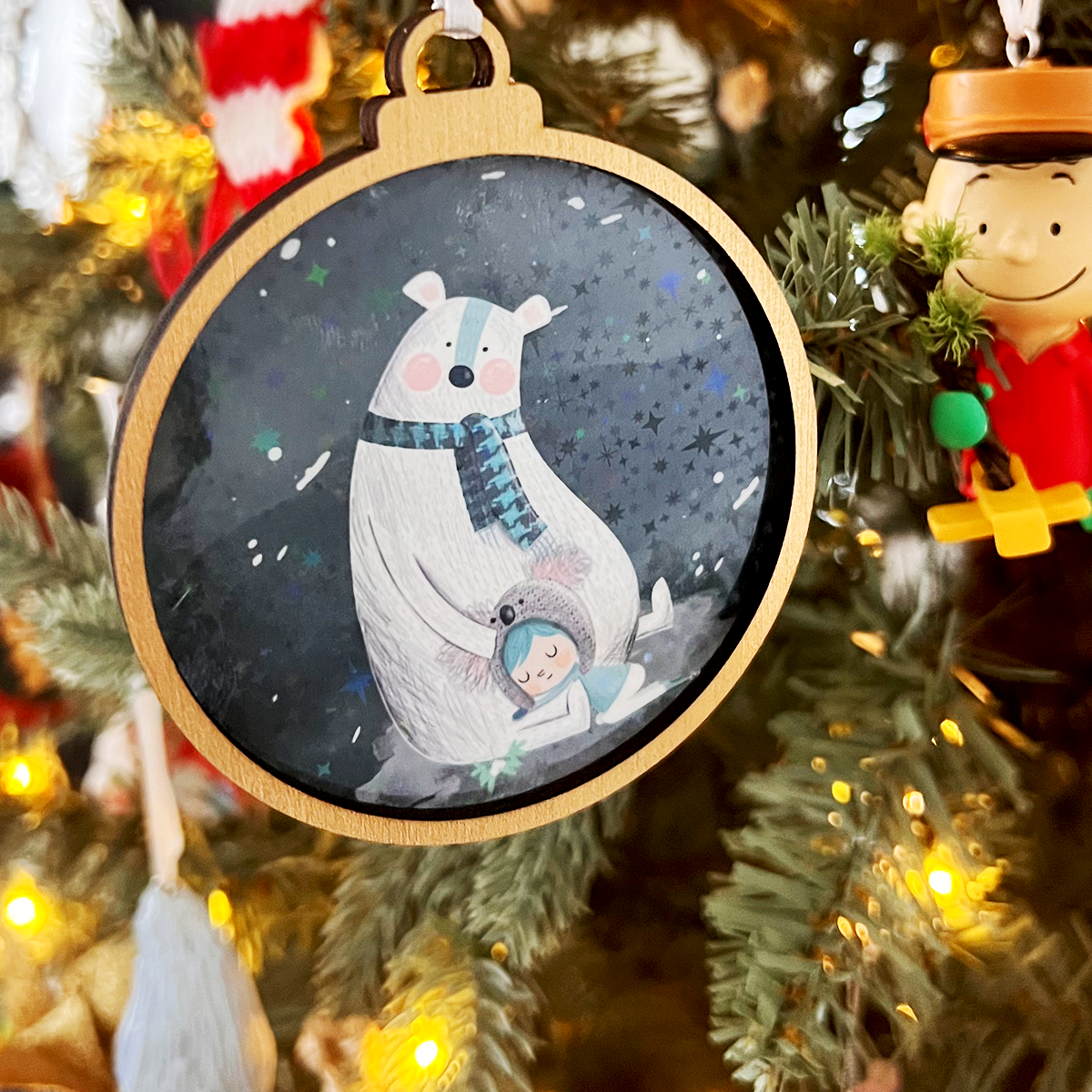 Polar Bear Hug Ornament