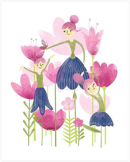 Dancing Flowers - Art Print