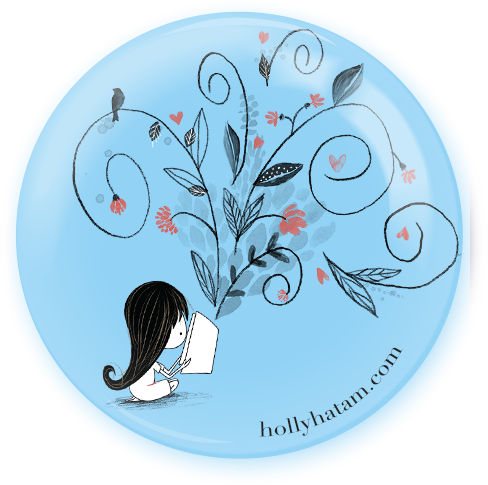 Reading Swirls | Dear Girl | Pinback Buttons