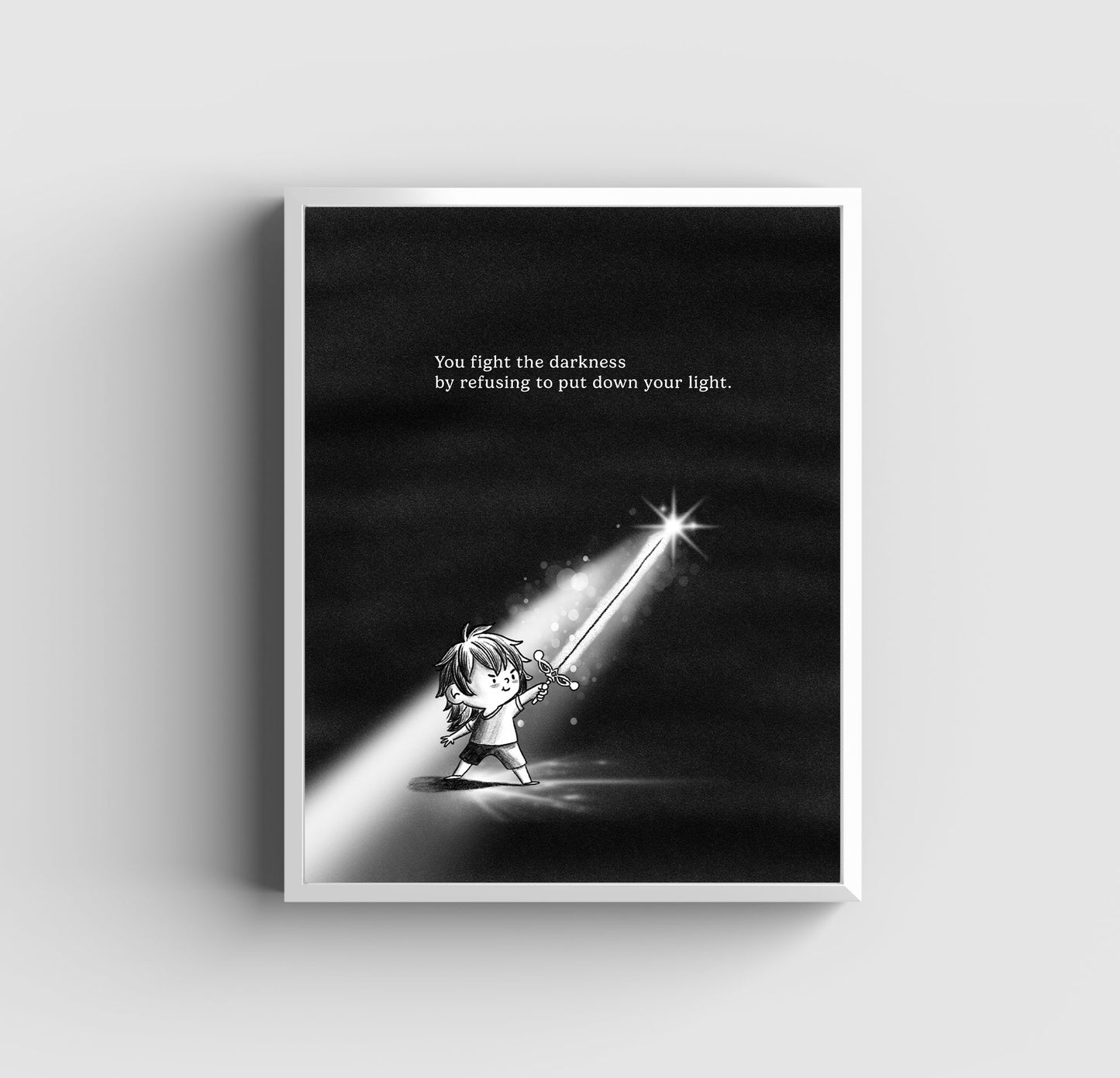 Fighting The Darkness - Art Print