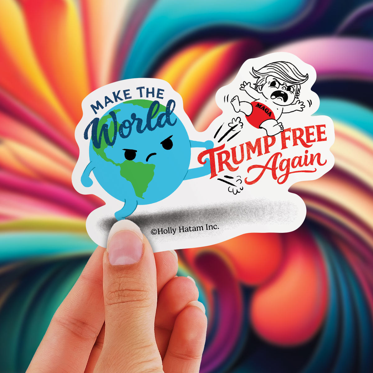 Make The World Trump Free Again - Vinyl Sticker