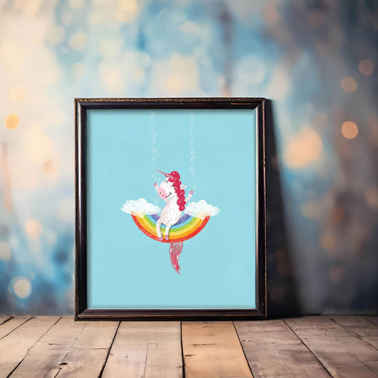 Unicorns Are Real! - Rainbow Swing Print