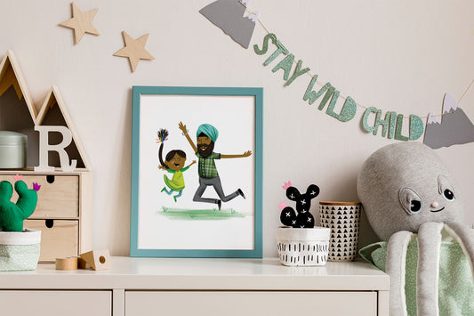 Jump | Hair Twins - Art Print