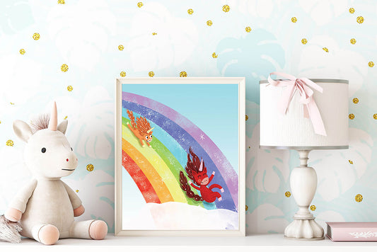 Unicorns Are Real! - Rainbow Slide Print