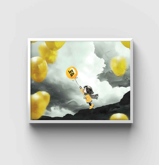 Let Go Balloon - Art Print