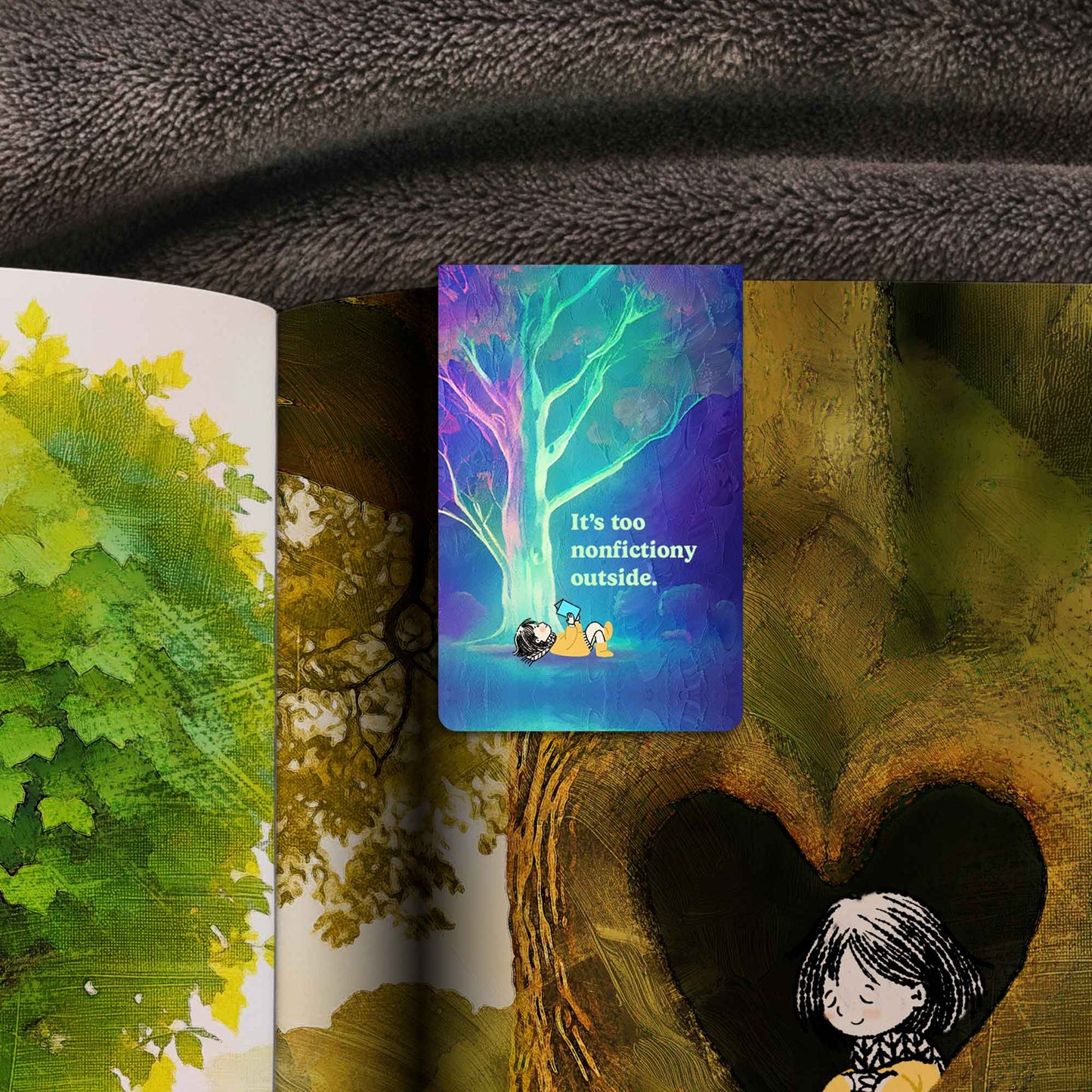 Yellow Jacket Girl - Magnetic Bookmark