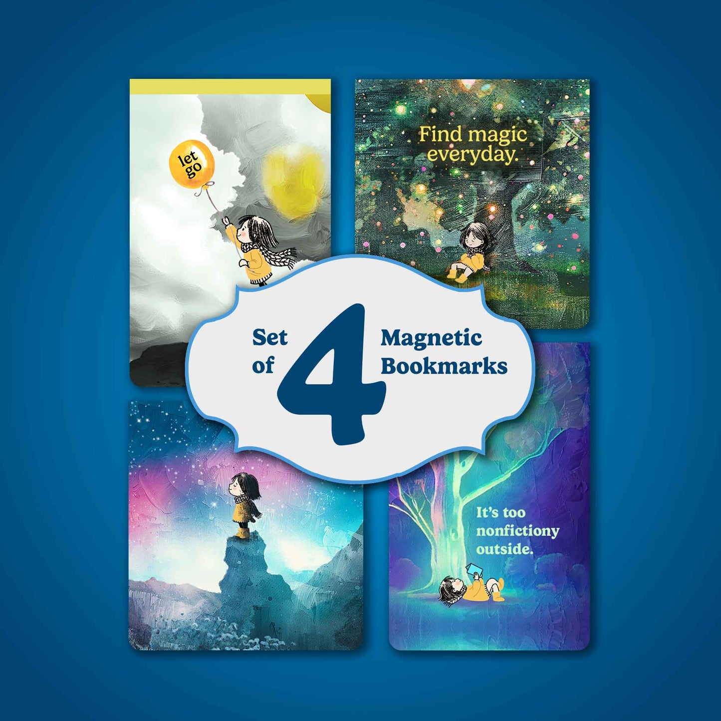 Yellow Jacket Girl - Magnetic Bookmark