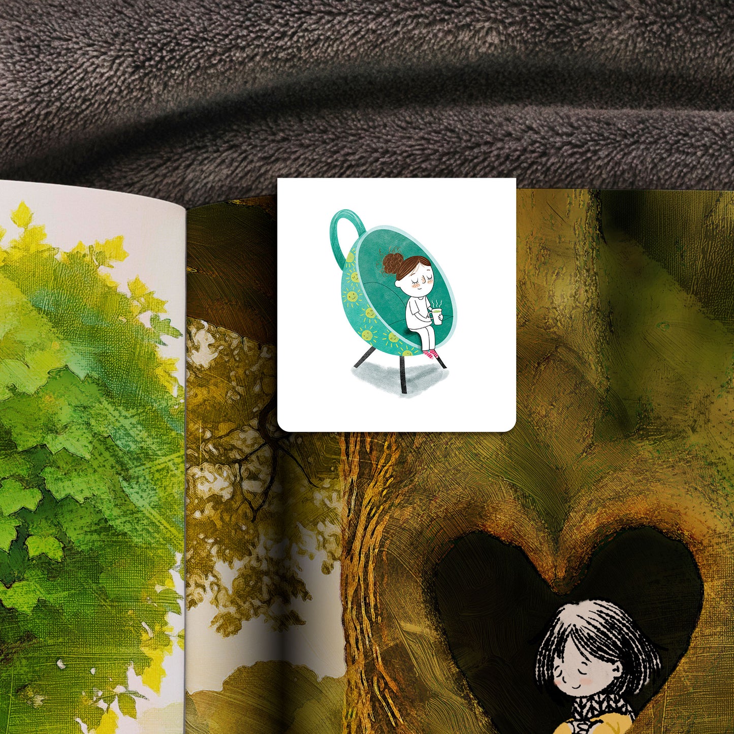 Coffee cup chair - Magnetic Bookmark