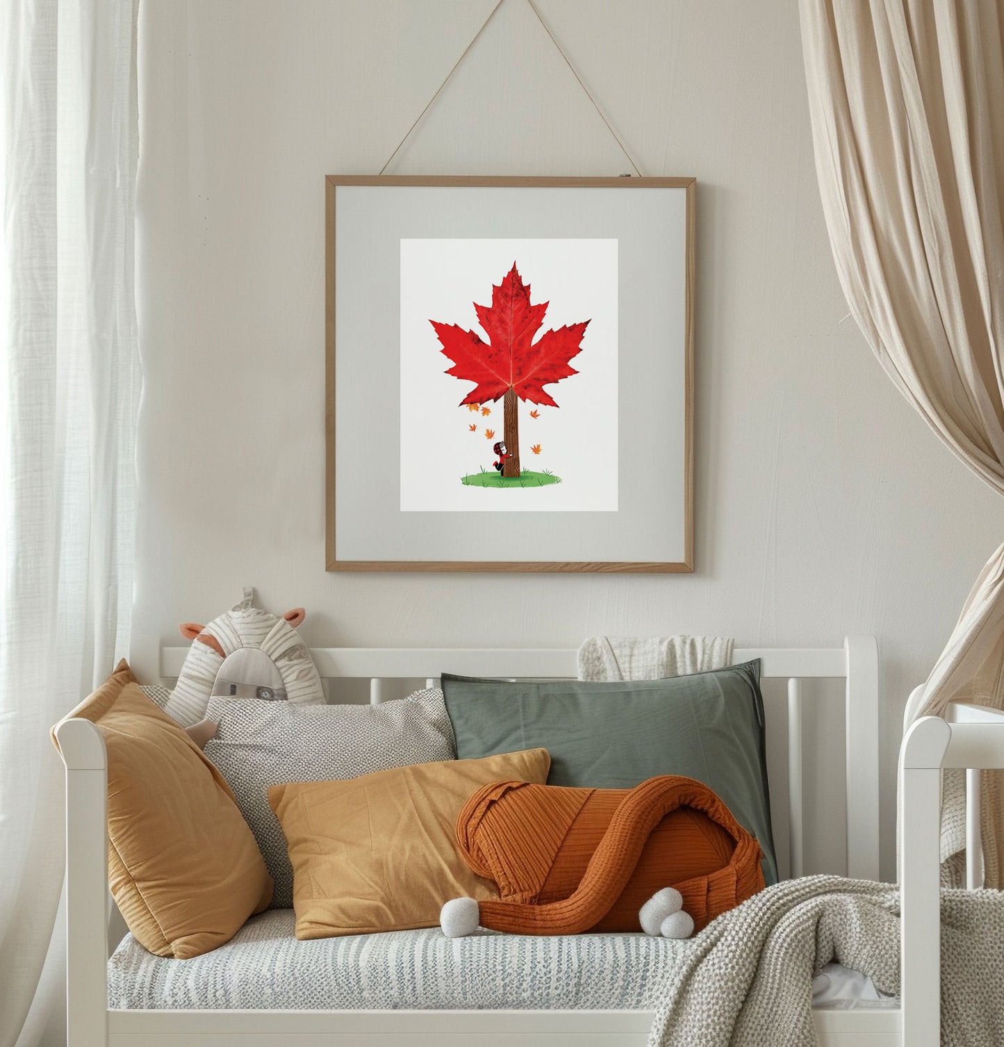 Maple Leaf Hug Art Print - Canada Series