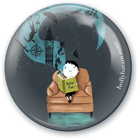 Reading Chair | Dear Boy | Pinback Buttons