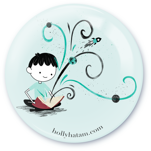 Reading Swirls | Dear Boy | Pinback Buttons