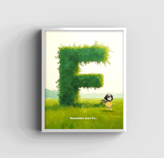 Remember Your E's - Art Print