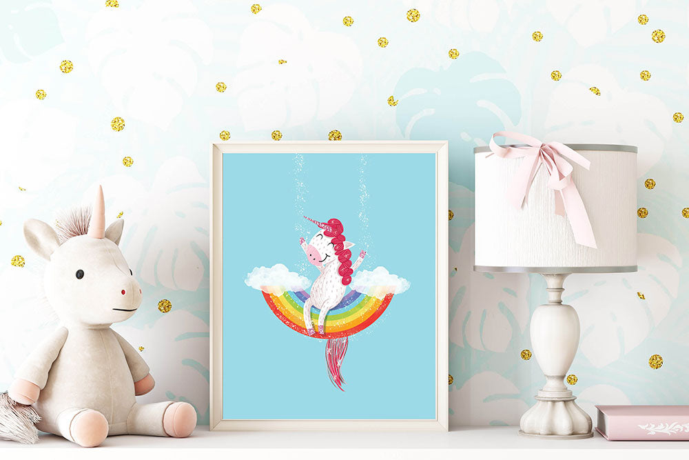 Unicorns Are Real! - Rainbow Swing Print