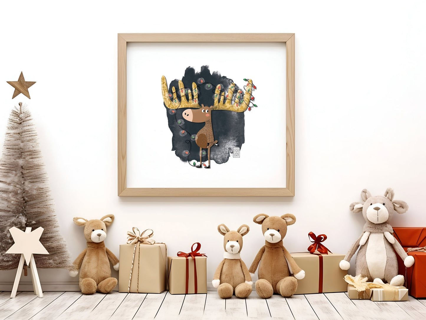 Christmas Reindeer Art Print