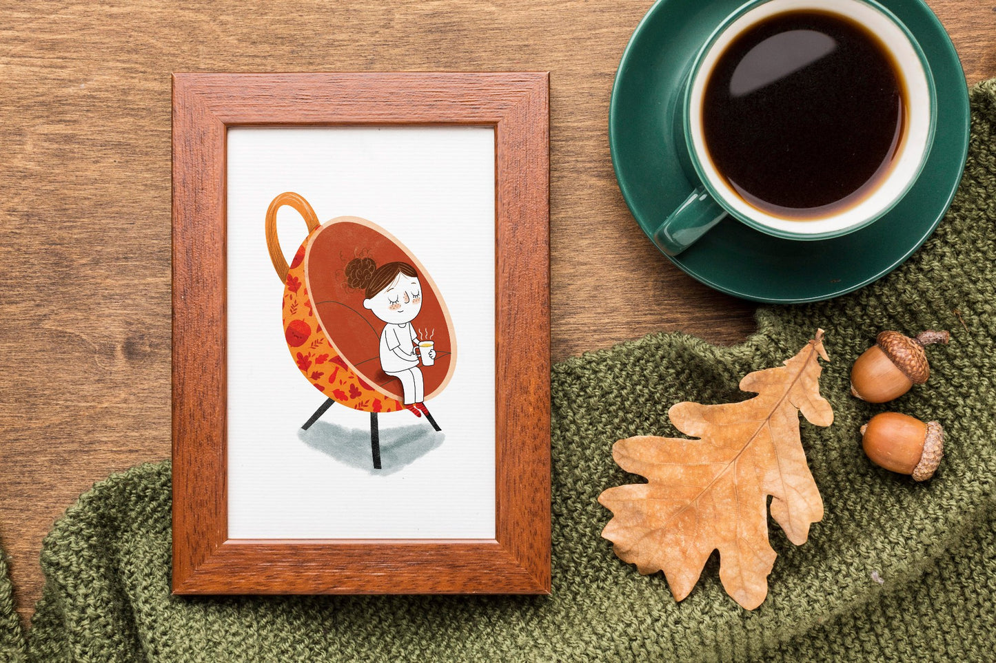 Fall Home Decor - Tea Art Print - Autumn Tea