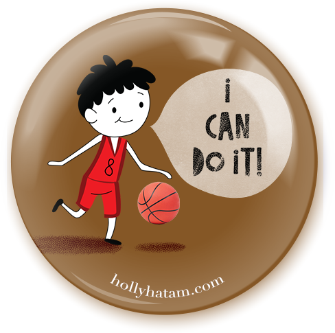 I Can Do It! Basketball | Dear Boy | Pinback Buttons