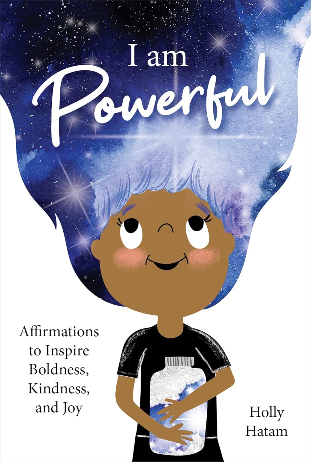 Illustrated card deck for kids affirmations and activities. I Am Powerful card deck with 46 affirmations for children.