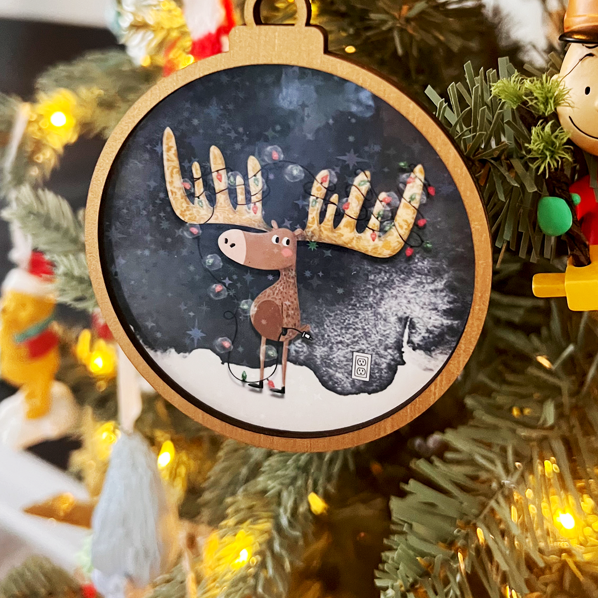 Christmas Moose Ornament