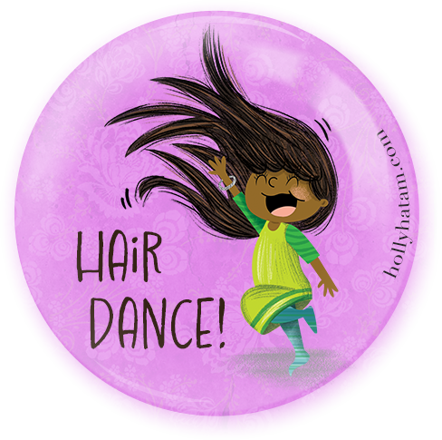 Hair Dance | Hair Twins | Pinback Buttons