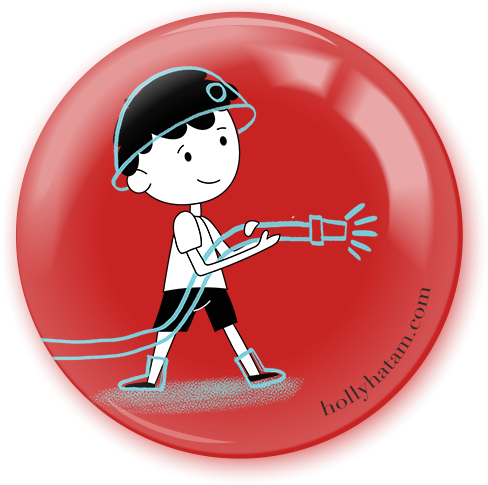 Firefighter | Dear Boy | Pinback Buttons