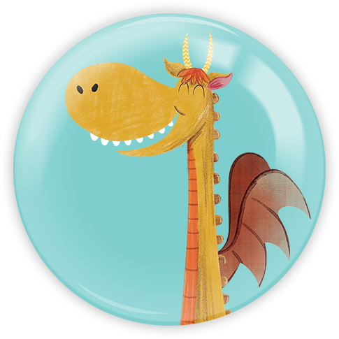 Happy Dragon | Pinback Buttons