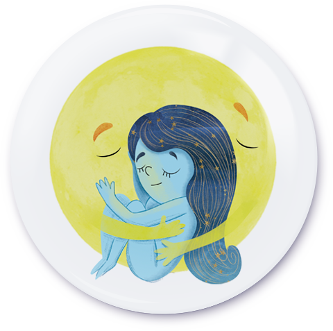 Moon Hug | Pinback Buttons