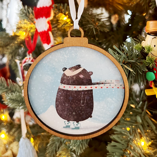 Scarf Bear Ornament