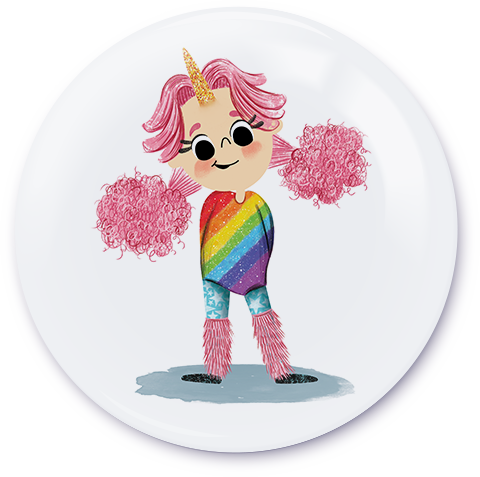 Unicorn Girl | Pinback Buttons